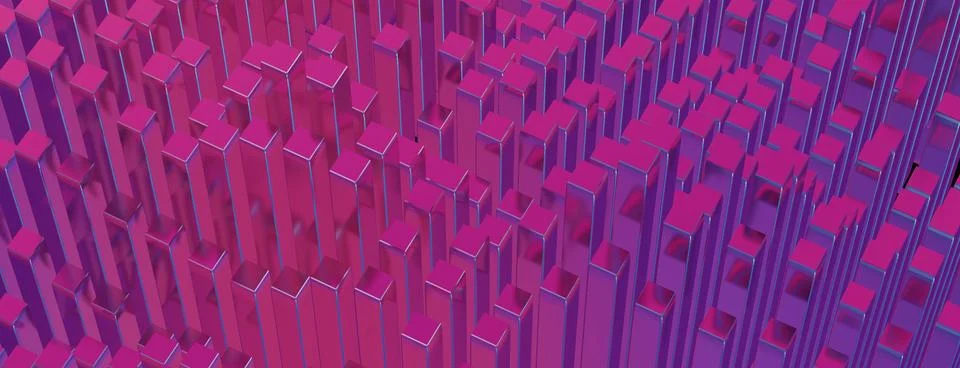 3D render featuring multicolored cubes, offering a visually rich and dynamic  Illustrazione stock