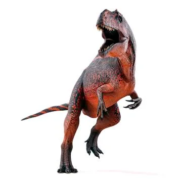 3d render of ferocious dinosaur on white background Stock Illustration