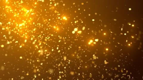 3d render festive background. Randomly flowing bright particles. Bright celeb Stock Illustration