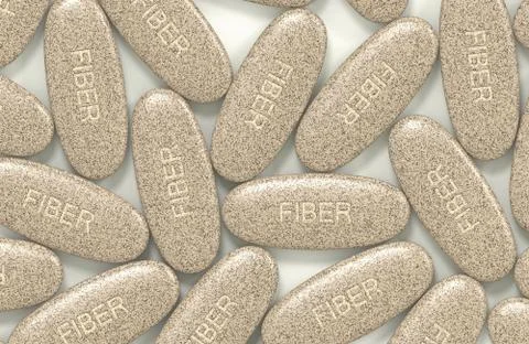 3d render of fiber pills Stock-Illustration
