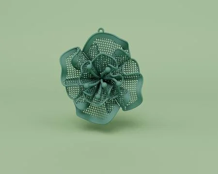 3d render of finger ring flower style isolated on Pastel background, 3d backg Illustrazione stock