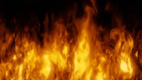 3d render fire flames on black background Stock Illustration