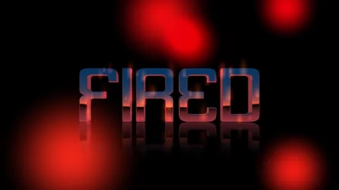 3D render of fired text with red glow creating dramatic abstract background Stock Footage 334448875
