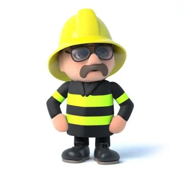 3d render of a firefighter Stockillustratie