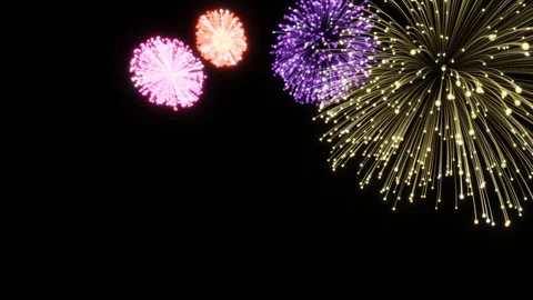 3d render firework Stock Footage 340141163