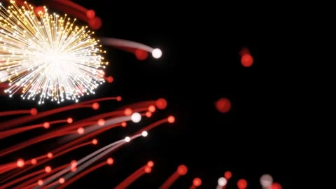 3d render firework A mesmerizing 3D render of a dazzling fireworks display Stock Footage 340141142