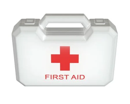 3D render of First Aid kit isolated on white. Stock Illustration