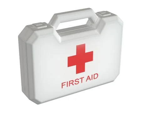 3D render of First Aid kit isolated on white. Stock Illustration