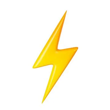 3D render flash, lightning, sale thunder bolt icon Stock Illustration