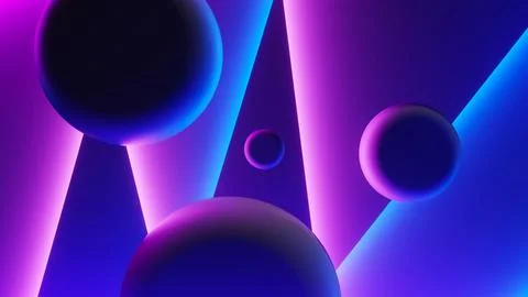 3d render of flash neon and light glowing on dark scene. Speed light moving.. イラスト素材