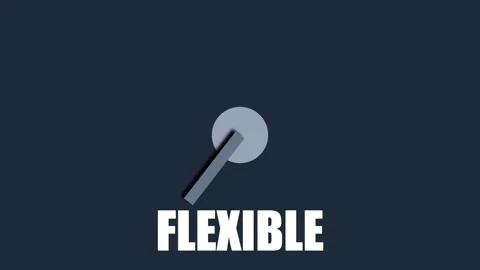 3D render of flexible concept with rotating lever creating abstract business Stock Footage 335207246
