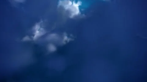 3D render. A flight down into the clouds. Loopable. Stock Footage 1104461