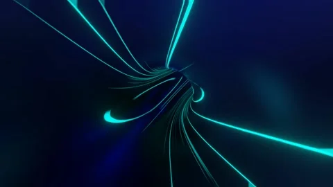 3d render Flight through time and space through a bright tunnel that glows Stock Footage 238835454