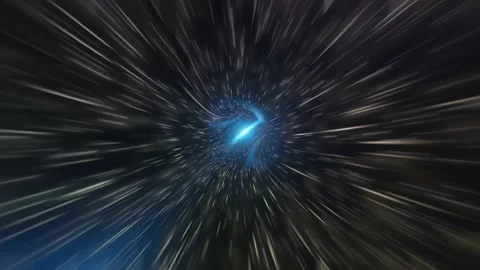 3d render Flight through time and space through a bright tunnel that glows Stock Footage 238835760
