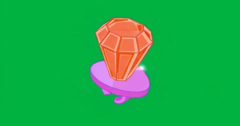 3D render floating ring starting rotation on pink mount gem catching light to Stock Footage 317363166