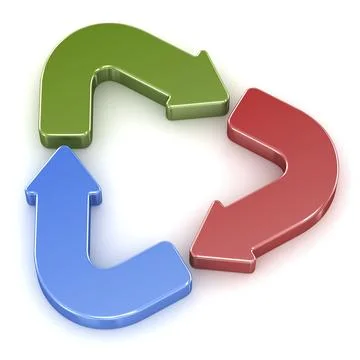 3d render of flowchart diagram, this image isolated on white and computer Illustrazione stock