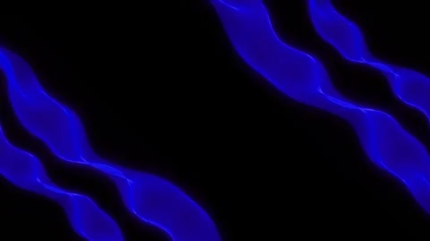 3D Render of Flowing Blue Neon Waves Background. Stock Footage 314474564