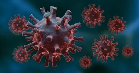 3d render of flu or virus for epidemic disease Stock Illustration