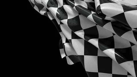 3D render of a folded racing banner with carbon weave material 스톡 동영상 342136113