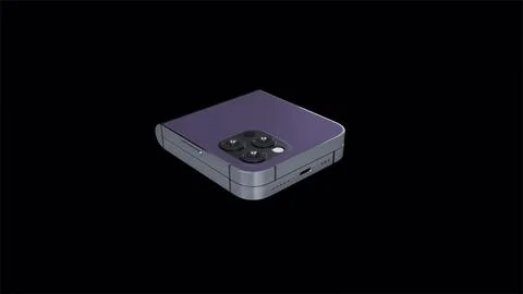 3D render folding modern smartphone with green screen is opening with home Stock Illustration