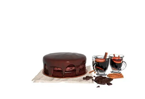 3d render of food sweet concept Stock Illustration