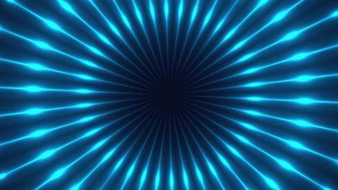 3d render of fractal rays with glowing impulse lights. Computer generated 스톡 일러스트