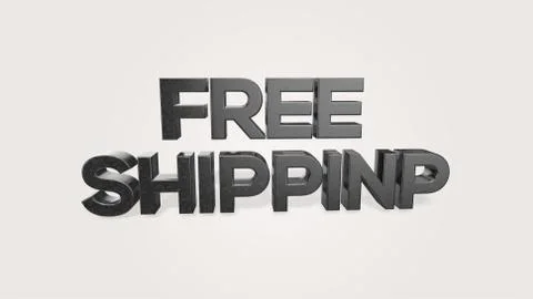 3d render free shipping use for landing page, template, ui, web, poster, bann Stock Illustration