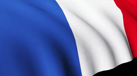 3d Render of the French flag Stock Footage 336201