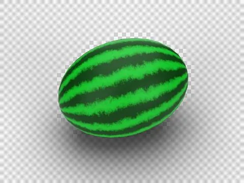 3d render of Fresh watermelon fruit with bold green stripes Stock Illustration