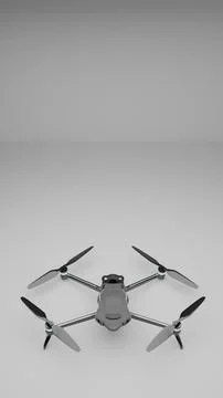 3D render front top perspective of drone isolated on white Stock Illustration