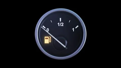 3d render fuel tank sensor at zero 스톡 일러스트