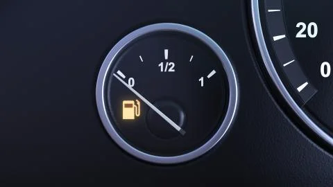 3d render fuel tank sensor at zero Stock Illustration