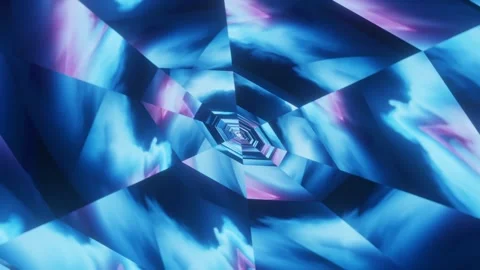 3d render futuristic warp tunnel with endless possibilities. Endless loop Stock-Footage 273630168