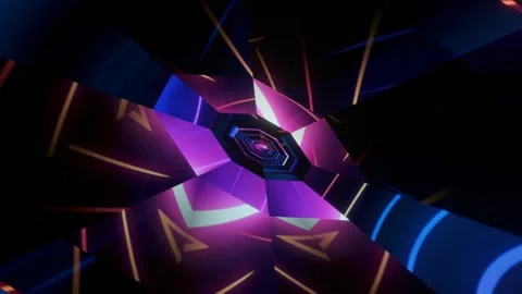 3d render futuristic warp tunnel with endless possibilities. Endless loop Stock-Footage 273630254