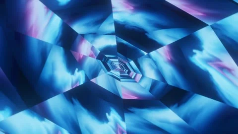 3d render futuristic warp tunnel with endless possibilities. Endless loop Vidéo 273632364