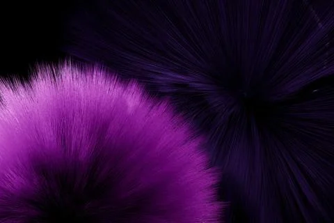 3d render of fuzzy shapes in purple and violet colors Stock Illustration