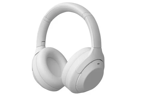 3D render of gaming headphones for cloud gaming and streaming on white Stock Illustration