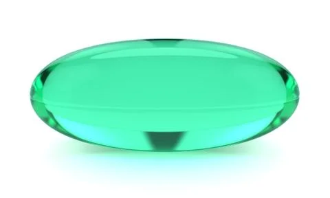 3d render of gel capsule over white Stock Illustration