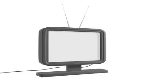 3D render of a generic TV set with plenty of copy space isolated on white Иллюстрация