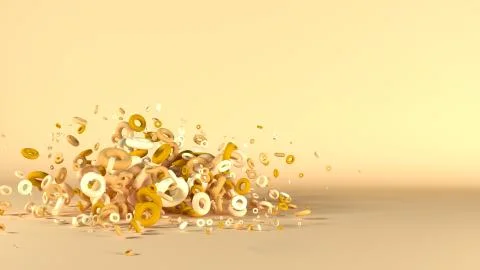 3D Render of Geometric Fountain Shape Background Stock Illustration