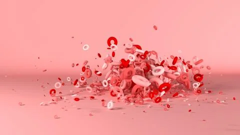 3D Render of Geometric Fountain Shape Background Stock Illustration