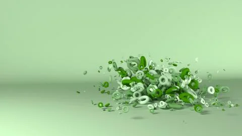 3D Render of Geometric Fountain Shape Background Stock Illustration