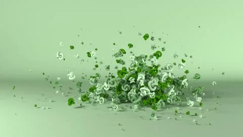 3D Render of Geometric Fountain Shape Background Stock Illustration