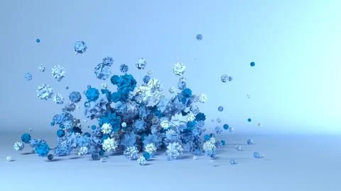 3D Render of Geometric Fountain Shape Background Stock Illustration