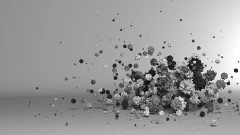 3D Render of Geometric Fountain Shape Background Stock Illustration