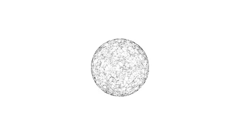 3D render of geometric loop animation of sphere on white background Stock Footage 285323877