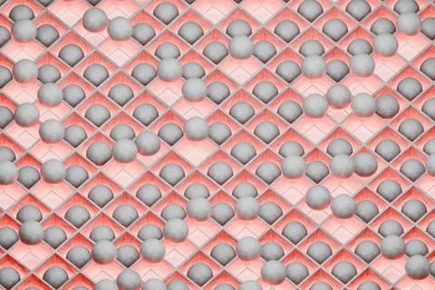 3d render of geometry shapes loop on block background Stock Illustration