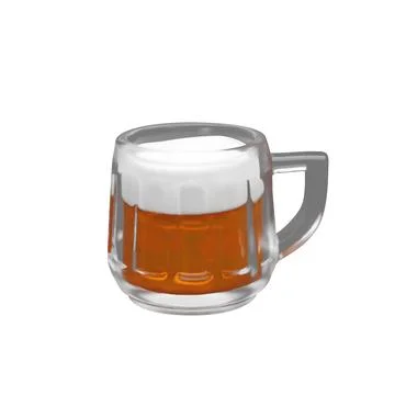 3d render glass of beer Stock Illustration