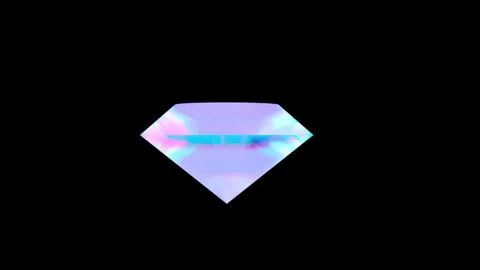 3d render Glass diamond Illustrazione stock