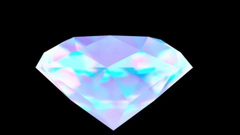 3d render Glass diamond Illustrazione stock